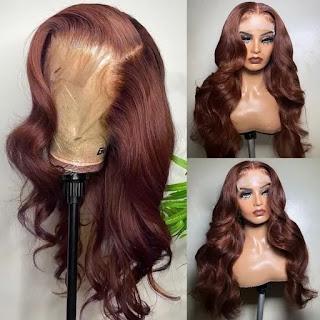 dark auburn wig