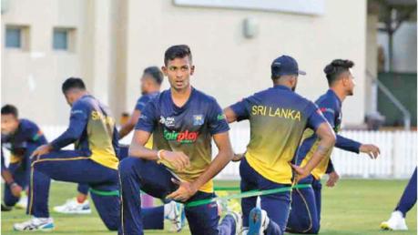 Sri Lankan team training at ICC Cricket Academy 