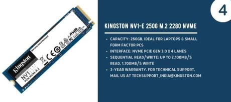 Kingston NV1-E 250G M.2 2280 NVMe SSD