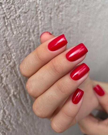 red wedding nails classic