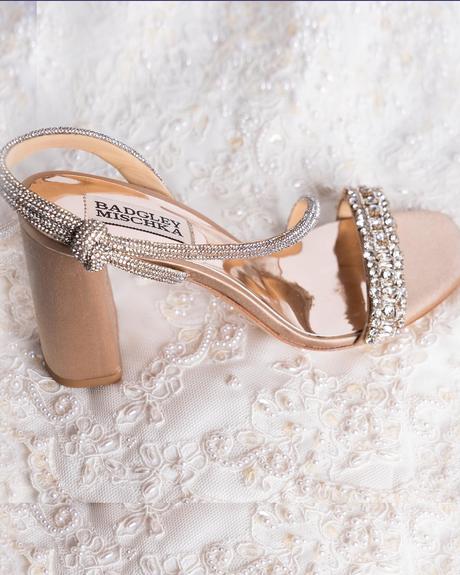 badgley mischka bridal shoes sparkle stones blush