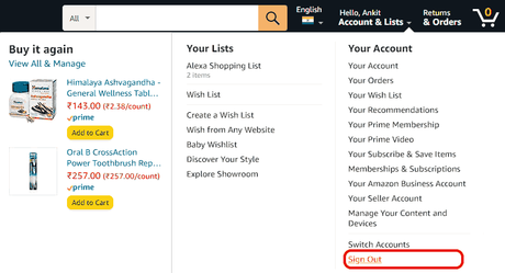 How to Log Out of Amazon App/Website (iPhone & Android)