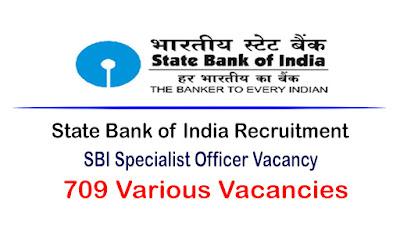 SBI SO Recruitment 2022 | Apply Online 709 Various Vacancy Notification