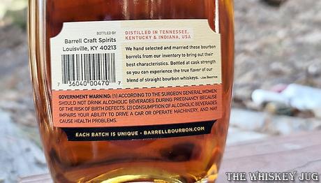 Barrell Bourbon Batch 032 Label