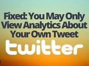 Fixed: Only View Analytics About Your Tweet