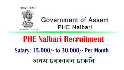 PHE Nalbari Recruitment 2022 | Microbiologist, District Coordinator & Jal Mitra Post