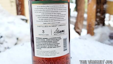 Smooth Ambler Cask Strength Rye (Founder's Series) Label