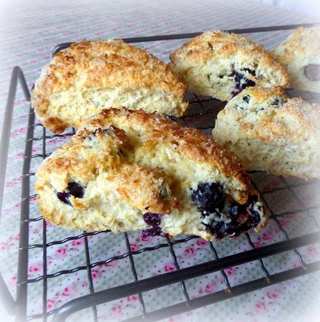 Coconut Lime & Blueberry Scones