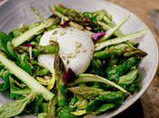 Asparagus Salad with Poached Toasted Seed Mixture