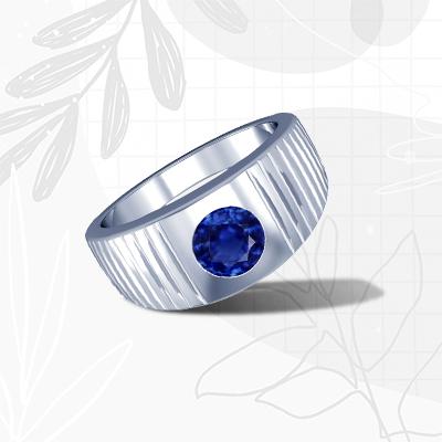 blue sapphire ring for men