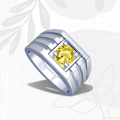 yellow sapphire ring for men