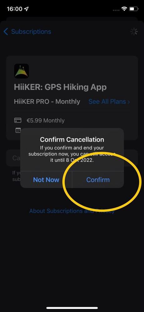 Cancelling your Subscription on Android