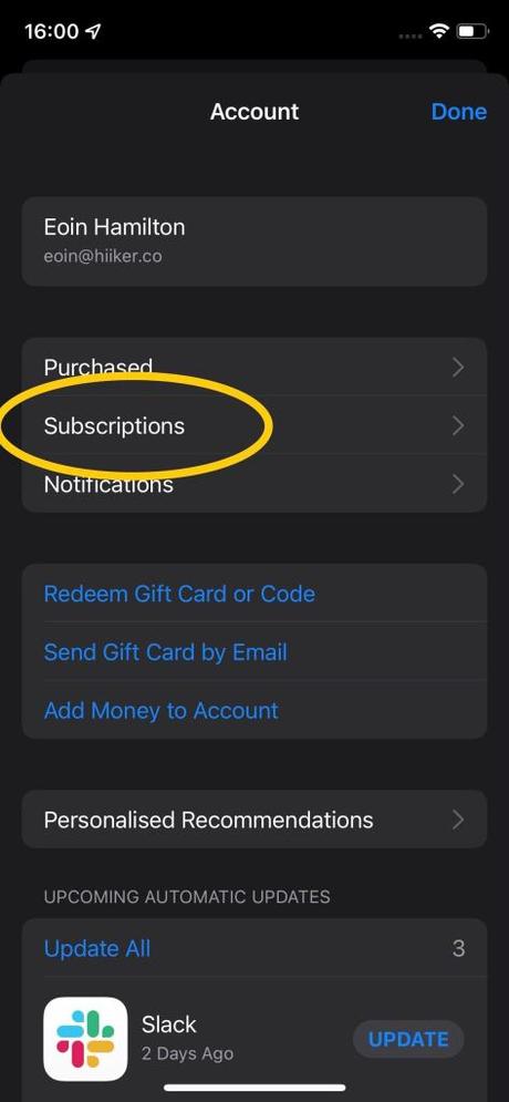 Cancelling your Subscription on Apple