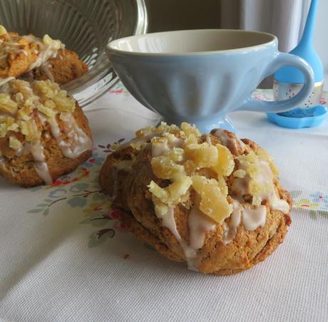 Vanilla Glazed Ginger Scones