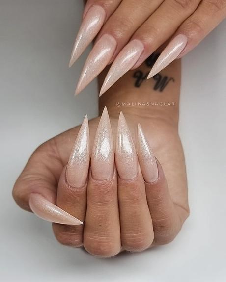 stiletto wedding nails classy