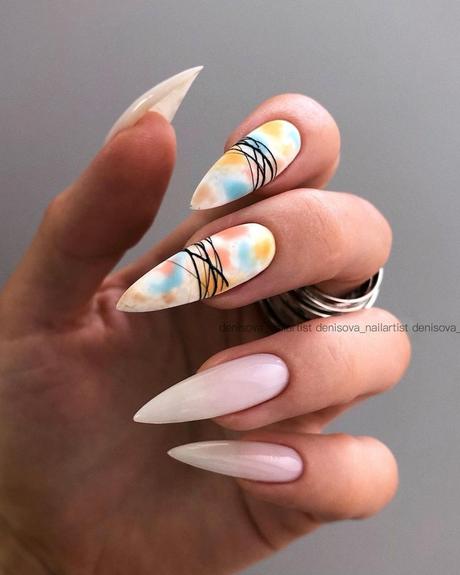 stiletto wedding nails designs