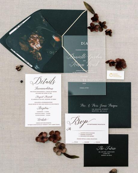 fall wedding invitations
