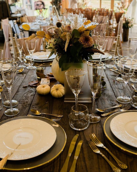 fall wedding table decor