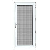 Titan 32x80 Meshtec Ultimate Security Storm Door | Aluminum Full View with Meshtec Advanced Screen & Glass| Recessed Mount | Right hand | 3pt lock system & high tensile-strength stainless steel screen