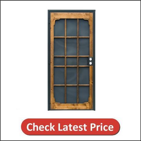 Prime-Line 3809BZ3068-I-WF Woodguard Steel Security Storm Door