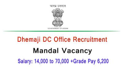 Dhemaji DC Office Recruitment 2022 | Apply 04 Mandal Vacancy