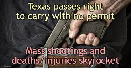 New Texas Law Causes Mass Shootings To Rise Sharply