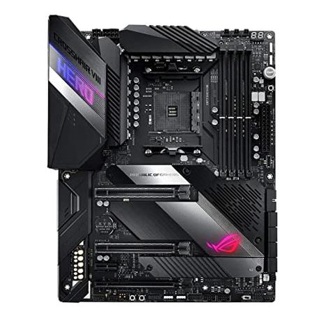 ASUS ROG Crosshair VIII Hero X570 ATX Motherboard with PCIe 4.0, Integrated 2.5 Gbps LAN,  USB 3.2, SATA, M.2, Node and Aura Sync RGB Lighting