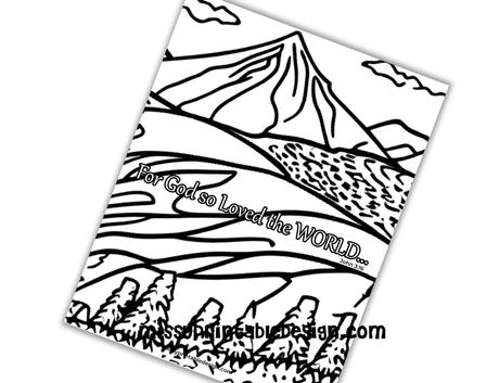 For God so loved the world coloring page