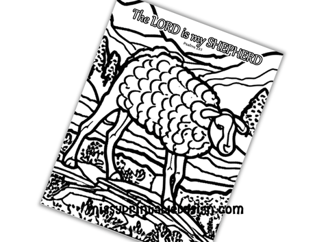 The Lord is my shepherd bible verse coloring page
