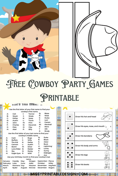 Free Printable Cowboy Party Games