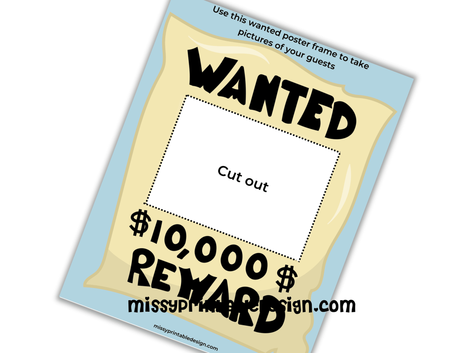 Wanted poster frame printable