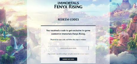 Redeem Immortals Fenyx Rising Codes