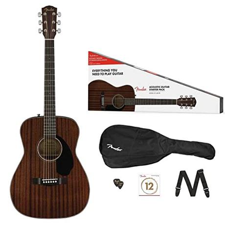 Fender 6 String CC-60S V2 Mahogany Acoustic Guitar Pack, Right (970150422)