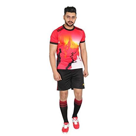 Vector X Football Set (T-Shirt & Short) VFS-Germany (Red-Black-Yellow) (XL)