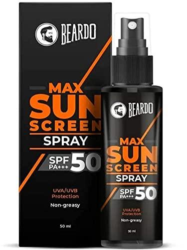 Beardo Max Sunscreen Spray SPF-50 P+++ for Indian men, 50ml