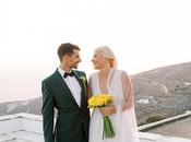 Beautiful Summer Wedding Tinos with Pretty Pops Yellow Irene Yiannis