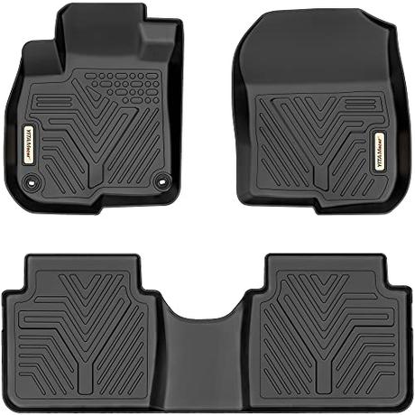YITAMOTOR Floor Mats Compatible with Honda 2017-2022 CR-V, 1st & 2nd Row All Weather Protection, Black