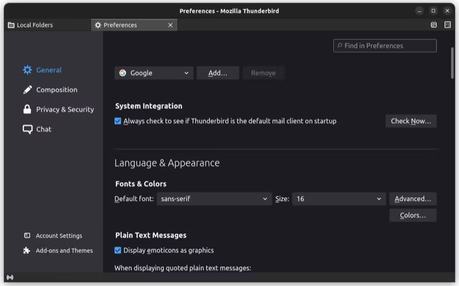 Installing and Using Thunderbird on Linux