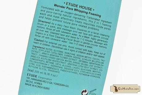 Etude House Wonder Pore Whipping Foaming Cleanser Review