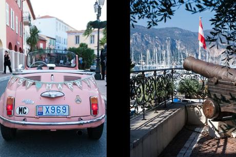 Wedding pink car - St Jean Cap Ferrat