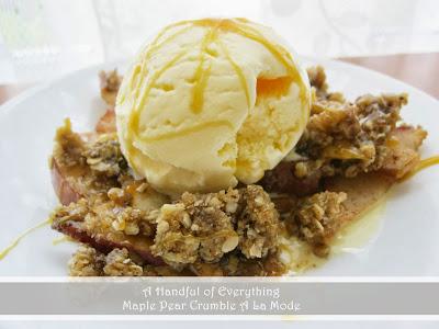 Maple Pear Crumble A La Mode