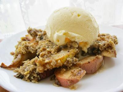 Maple Pear Crumble A La Mode