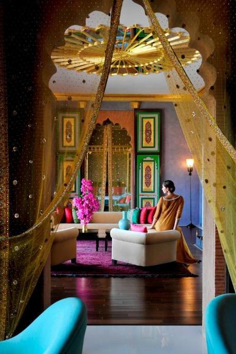 Simone Design Blog|Commercial interiors that are inspiring with its color scheme|Taj Mahal lobby decorated in the rich vibrant colors