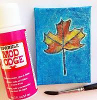 Sharpie Leaf on Mini Canvas