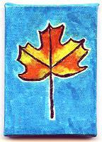 Sharpie Leaf on Mini Canvas