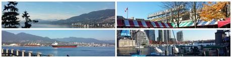 View from Stanley Park (L) and Granville Island and its killer seagulls (R)