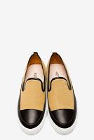 Slip-On and Take Off:  Alexander McQueen Canvas & Leather Trimmed Slip-On