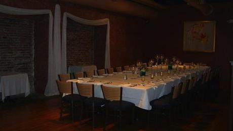 table for rehearsal dinner