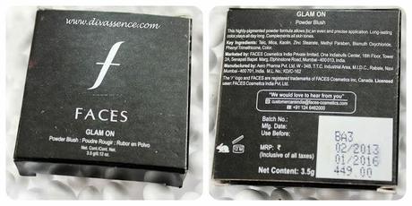 Faces Glam On Powder Blush: Crimson: Review/Swatch