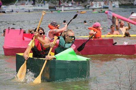Cardboard Boat Regatta at Rough River Lake, Falls of Rough, KY. Photo courtesy the US Army Corp of Engineers.